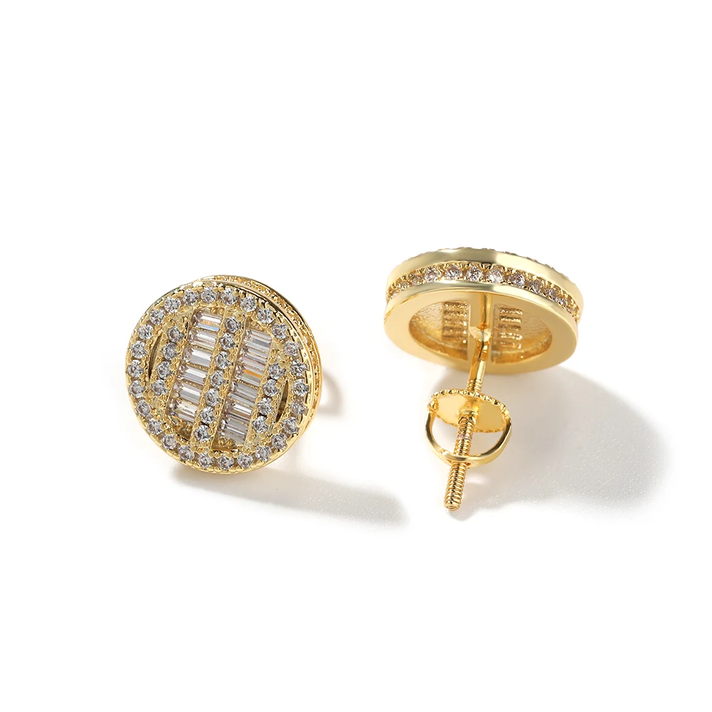 New Design Baguette Circle Earrings For Women Hip Hop Iced Out Cubic Zirconia Round/heart Shape Stud Earrings Fashion Jewelry
New Design Baguette Circle Earrings For Women Hip Hop Iced Out Cubic Zirconia Round/heart Shape Stud Earrings Fashion Jewelry