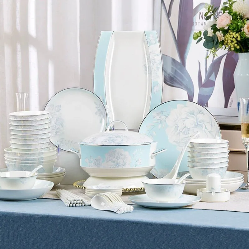 Household Light Luxury Bone China Cutlery Bowl and Plates Combination Dinner Set 72 Pcs Ceramic Ceramic Bowl Dish Set
Household Light Luxury Bone China Cutlery Bowl and Plates Combination Dinner Set 72 Pcs Ceramic Ceramic Bowl Dish Set