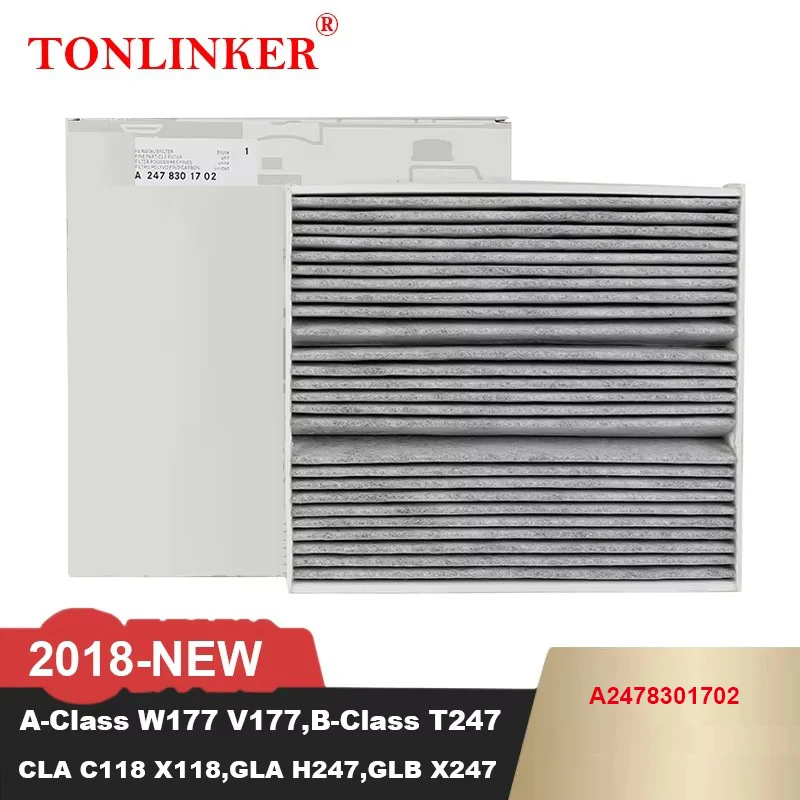 TONLINKER Cabin Filter A2478301702 For Mercedes Benz A Class W177 V177 B Class T247 CLA C118 X118 GLA H247 GLB X247 A2478300800
TONLINKER Cabin Filter A2478301702 For Mercedes Benz A Class W177 V177 B Class T247 CLA C118 X118 GLA H247 GLB X247 A2478300800