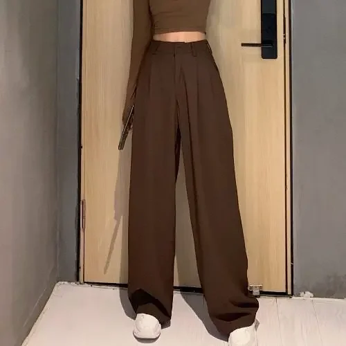 2024 Women Fall Retro Casual Wild Straight Leg Pants Female Spring New Fashion High Waist Solid Color Wide Long Pants New Korean
2024 Women Fall Retro Casual Wild Straight Leg Pants Female Spring New Fashion High Waist Solid Color Wide Long Pants New Korean