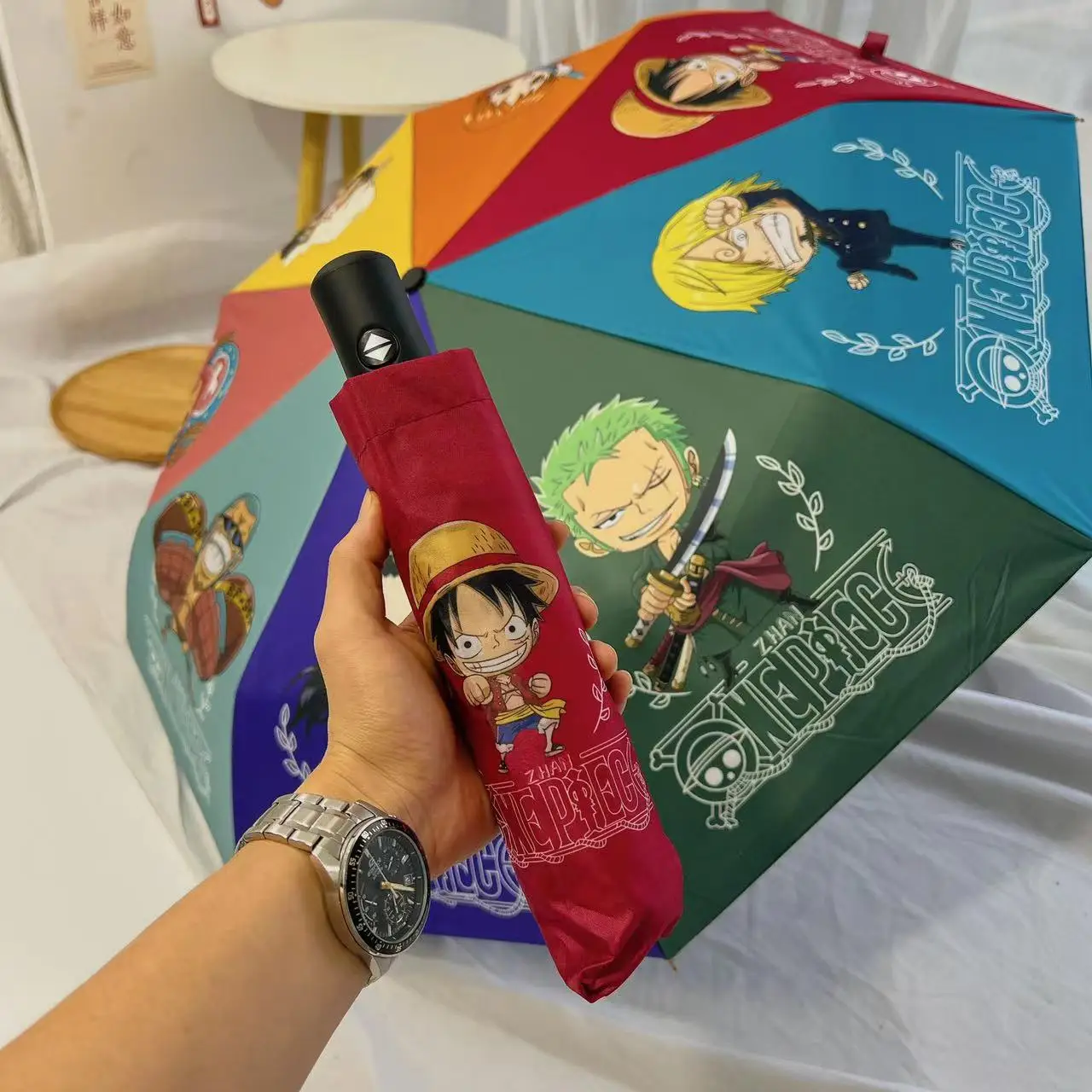Luffy Zoro Ace One Piece Umbrella Rainy and Sunny Days Students Automatically Fold Umbrellas Cartoon Anime Umbrella Gift
Luffy Zoro Ace One Piece Umbrella Rainy and Sunny Days Students Automatically Fold Umbrellas Cartoon Anime Umbrella Gift