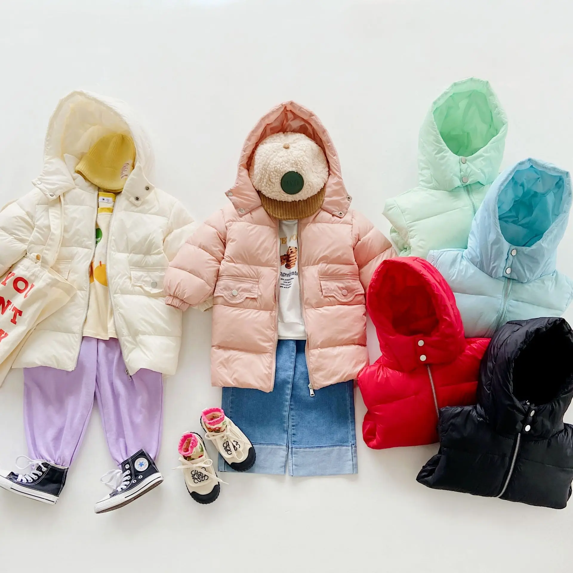 Han edition of the new children long down jacket thickening pure color coat
Han edition of the new children long down jacket thickening pure color coat