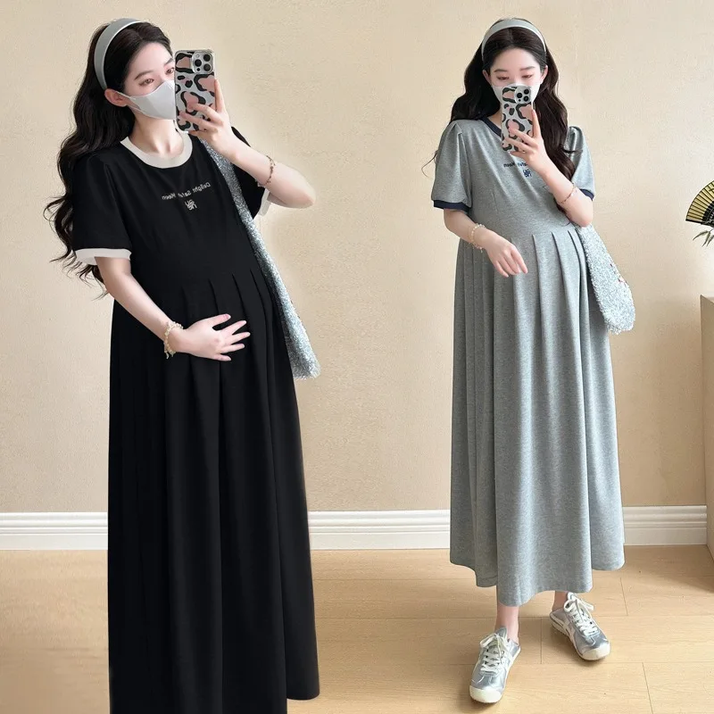 Medium And Long Style Dress For Pregnant Women Summer Short Sleeved Round Neck Maternity Dresses Pregnancy Clothing
Medium And Long Style Dress For Pregnant Women Summer Short Sleeved Round Neck Maternity Dresses Pregnancy Clothing