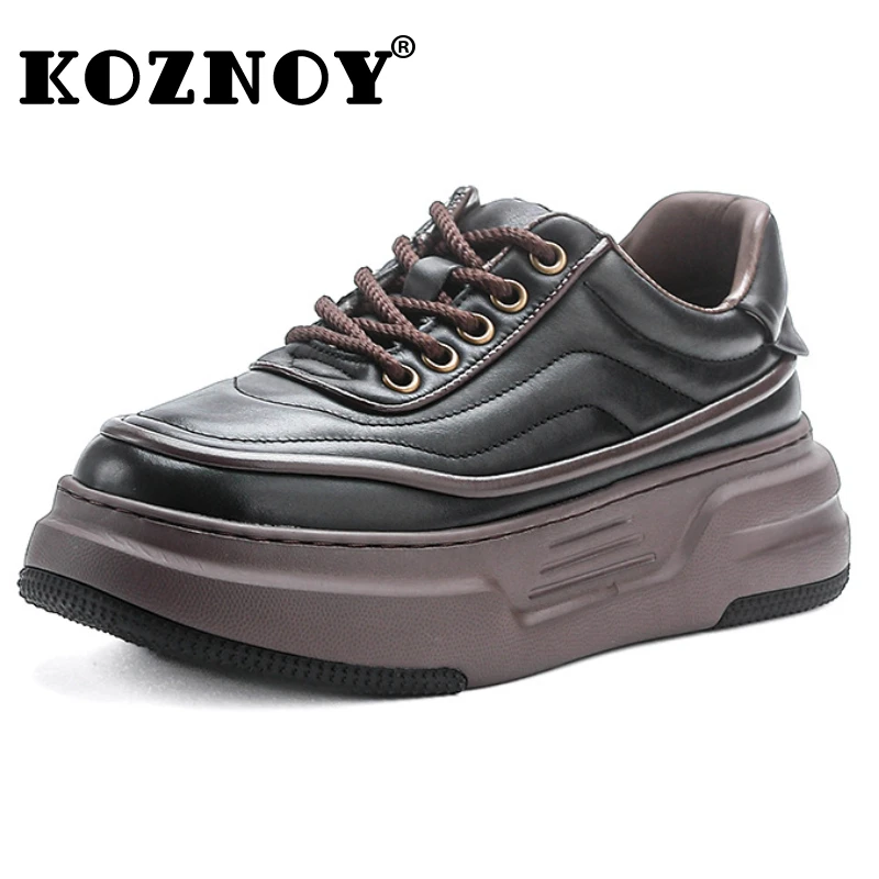 Koznoy 5.5cm Genuine Vulcanize Platform Flats Leather Sneaker Women Women Spring Autumn Loafer High Brand Lace Up Fashion Shoes
Koznoy 5.5cm Genuine Vulcanize Platform Flats Leather Sneaker Women Women Spring Autumn Loafer High Brand Lace Up Fashion Shoes