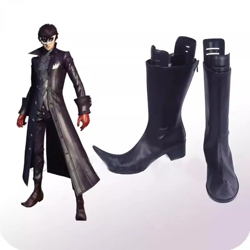 P5 Amamiya Ren Cosplay Shoes Costume Boots Handmade Black Faux Leather Boots
P5 Amamiya Ren Cosplay Shoes Costume Boots Handmade Black Faux Leather Boots