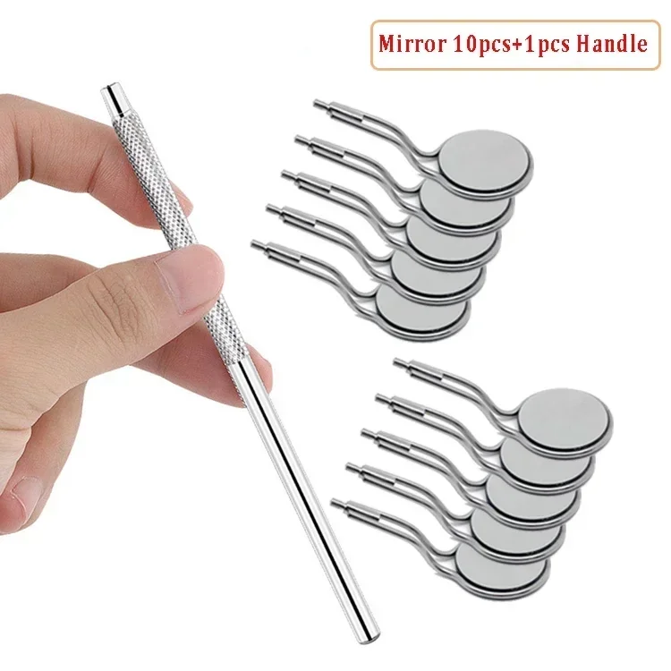 High Quality Double-Sided Dental Mouth Mirror with Handle Anti-Fog Rhodium Oral Mirrors Reflectors Double Sided Reuse
High Quality Double-Sided Dental Mouth Mirror with Handle Anti-Fog Rhodium Oral Mirrors Reflectors Double Sided Reuse
