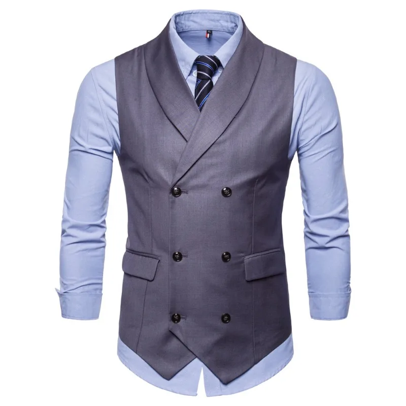 Hot Selling Men's Vest 2024 Autumn/winter New Solid Color Double Breasted Men's Suit Vest Trend
Hot Selling Men's Vest 2024 Autumn/winter New Solid Color Double Breasted Men's Suit Vest Trend
