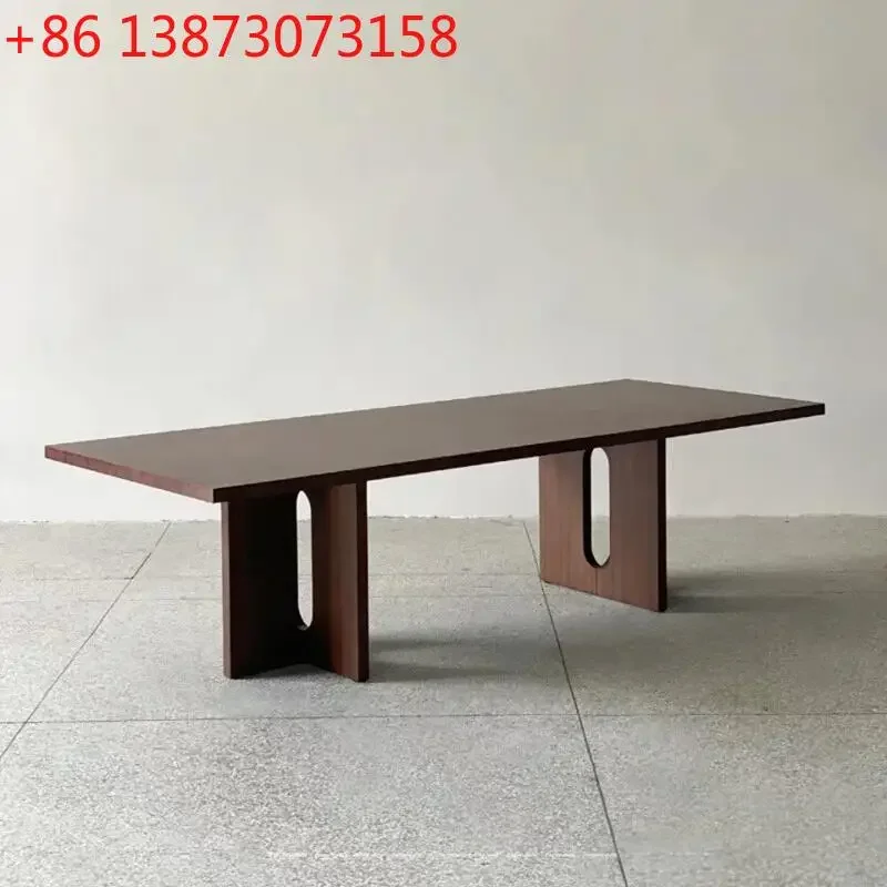 Medieval simple dining table All solid wood rectangular household eating table Desk desk Designer workbench
Medieval simple dining table All solid wood rectangular household eating table Desk desk Designer workbench