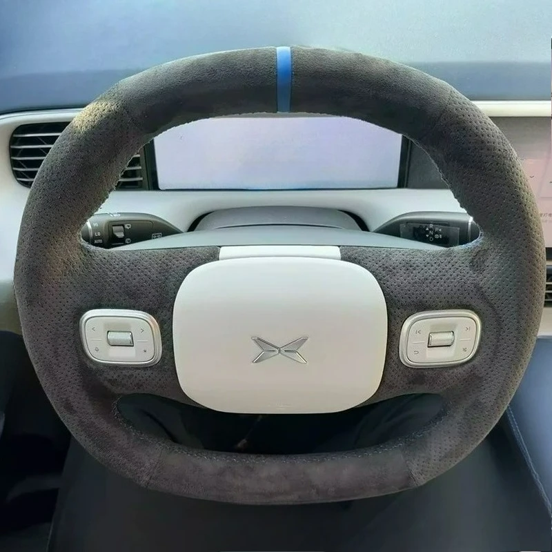 Hand-stitched renovation ultra-thin Non-slip wear-resistant black suede leather steering wheel cover For Xpeng G6 2023 2024
Hand-stitched renovation ultra-thin Non-slip wear-resistant black suede leather steering wheel cover For Xpeng G6 2023 2024