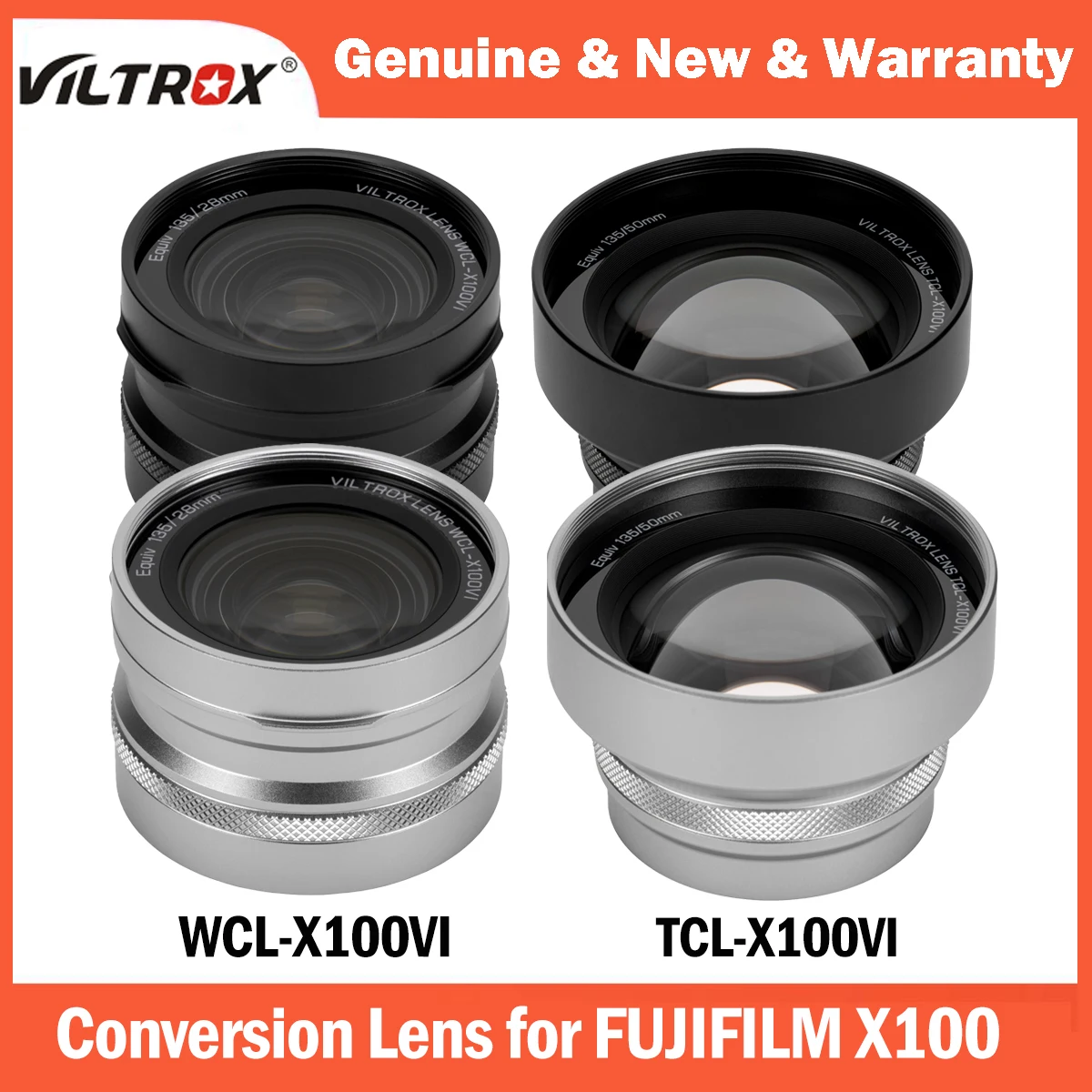 Viltrox X100VI Telephoto Conversion Lens Telephoto Conversion Lens for FUJIFILM X100 Series Cameras Fujifilm X100VI X100V X100F
Viltrox X100VI Telephoto Conversion Lens Telephoto Conversion Lens for FUJIFILM X100 Series Cameras Fujifilm X100VI X100V X100F
