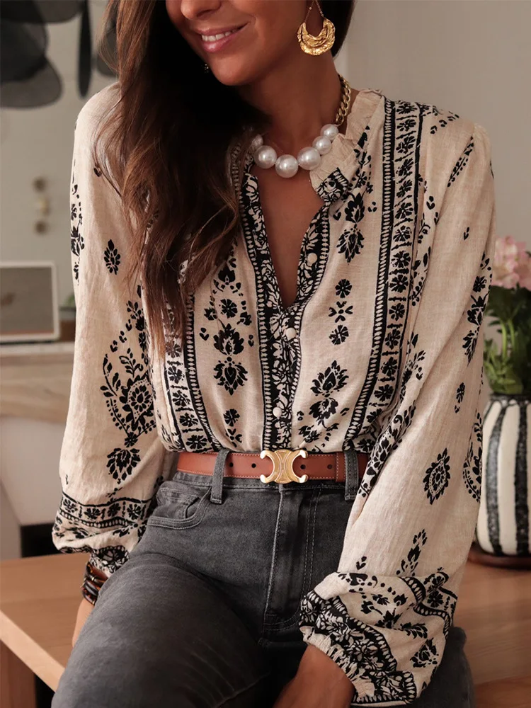 Casual Printed Lace Round Neck Long Sleeve Cardigan Shirt Women 2025 Summer Loose Retro Button-up Shirt Top Women
Casual Printed Lace Round Neck Long Sleeve Cardigan Shirt Women 2025 Summer Loose Retro Button-up Shirt Top Women