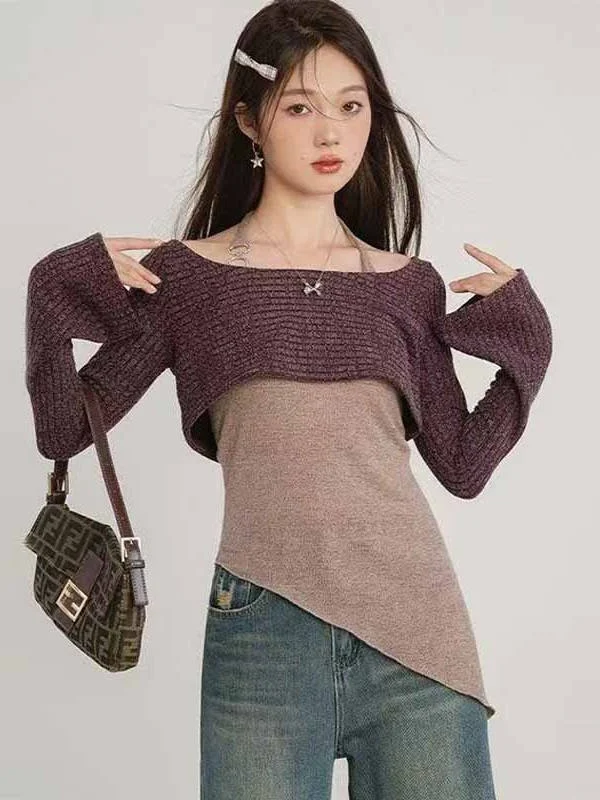 Spring 2025 Design Long Sleeve Base Layer Shirt Two-Piece Set Slimming Trendy Top for Young Women Polyester Fiber Hot Girl
Spring 2025 Design Long Sleeve Base Layer Shirt Two-Piece Set Slimming Trendy Top for Young Women Polyester Fiber Hot Girl