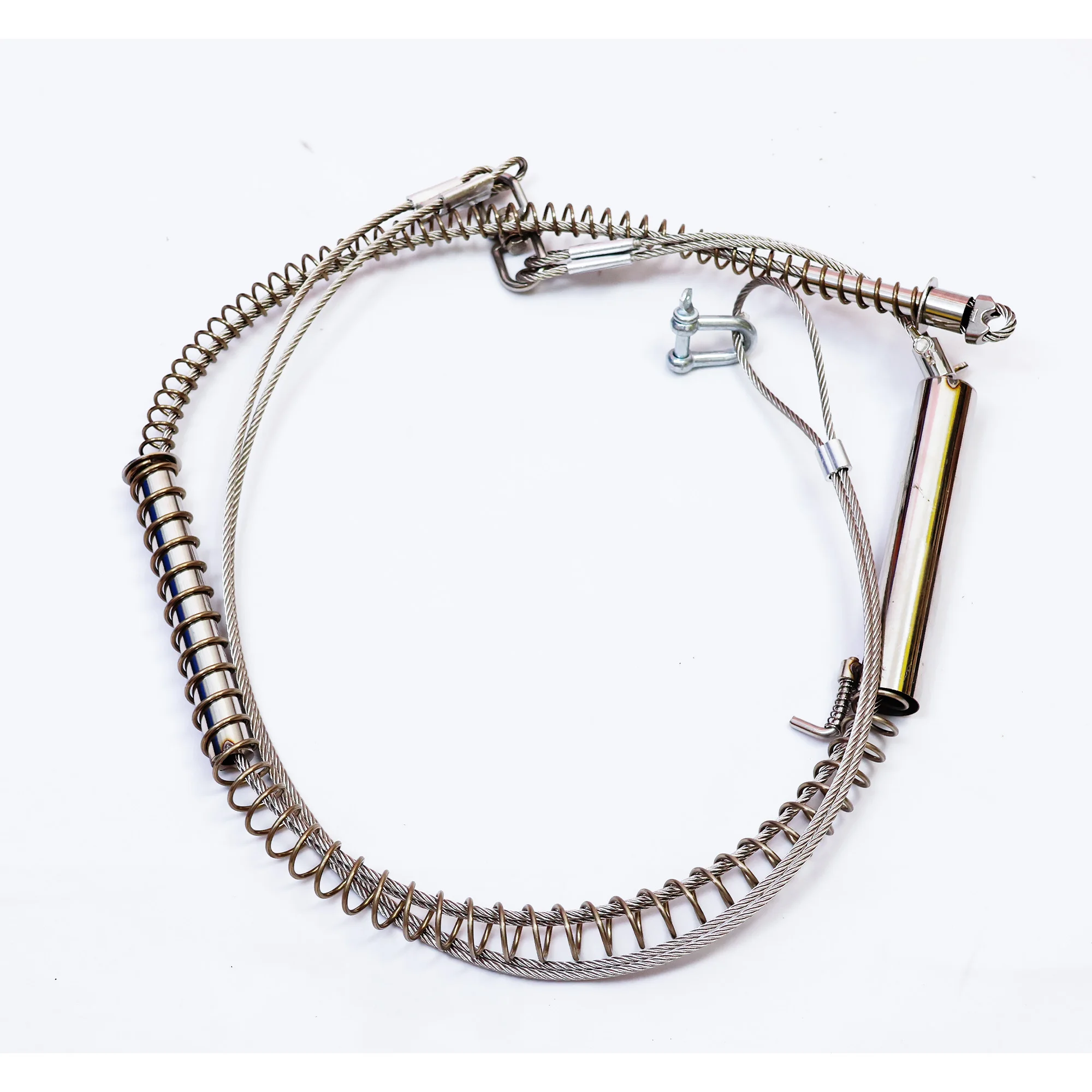 1PC Two Section Double Steel Wire Stronger Spring Replacement With Nuts Wire Rope For the Wild Boar Trap Fox Trap Rabbit Trap
1PC Two Section Double Steel Wire Stronger Spring Replacement With Nuts Wire Rope For the Wild Boar Trap Fox Trap Rabbit Trap