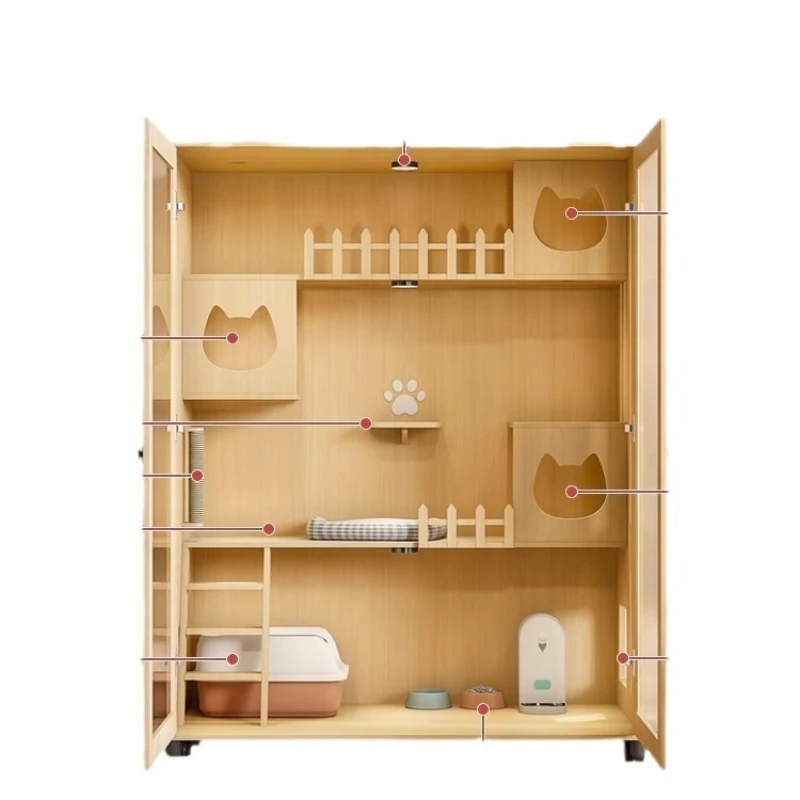 Household wooden cat house, indoor cat house, closed
Household wooden cat house, indoor cat house, closed