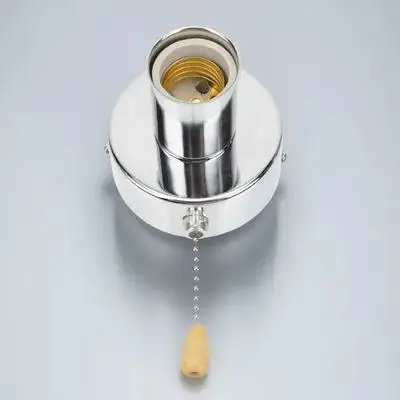 Bedside Switch Wire Lamp Holder Pull Chain Fixture Stainless Steel Easy Install DIY Wall Ceiling Light Socket Replacement 
Bedside Switch Wire Lamp Holder Pull Chain Fixture Stainless Steel Easy Install DIY Wall Ceiling Light Socket Replacement