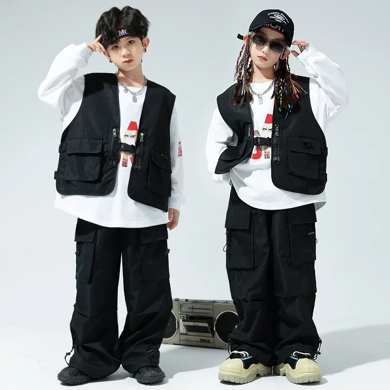 Child Streetwear Kids Costumes Jazz Stage Clothes Black Hip Hop Clothing Girls Solid Vest Cagro Pants Boys Street Dance Joggers
Child Streetwear Kids Costumes Jazz Stage Clothes Black Hip Hop Clothing Girls Solid Vest Cagro Pants Boys Street Dance Joggers
