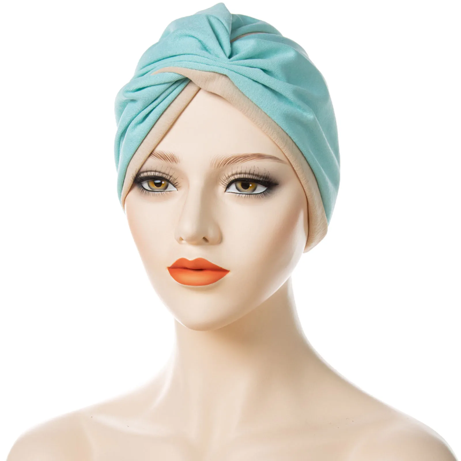 New Hats Women's Fashion Elastic Color Blocking Comfortable Turban Caps Beaded Large Cap For Women Female Muslim Headscarf 
New Hats Women's Fashion Elastic Color Blocking Comfortable Turban Caps Beaded Large Cap For Women Female Muslim Headscarf