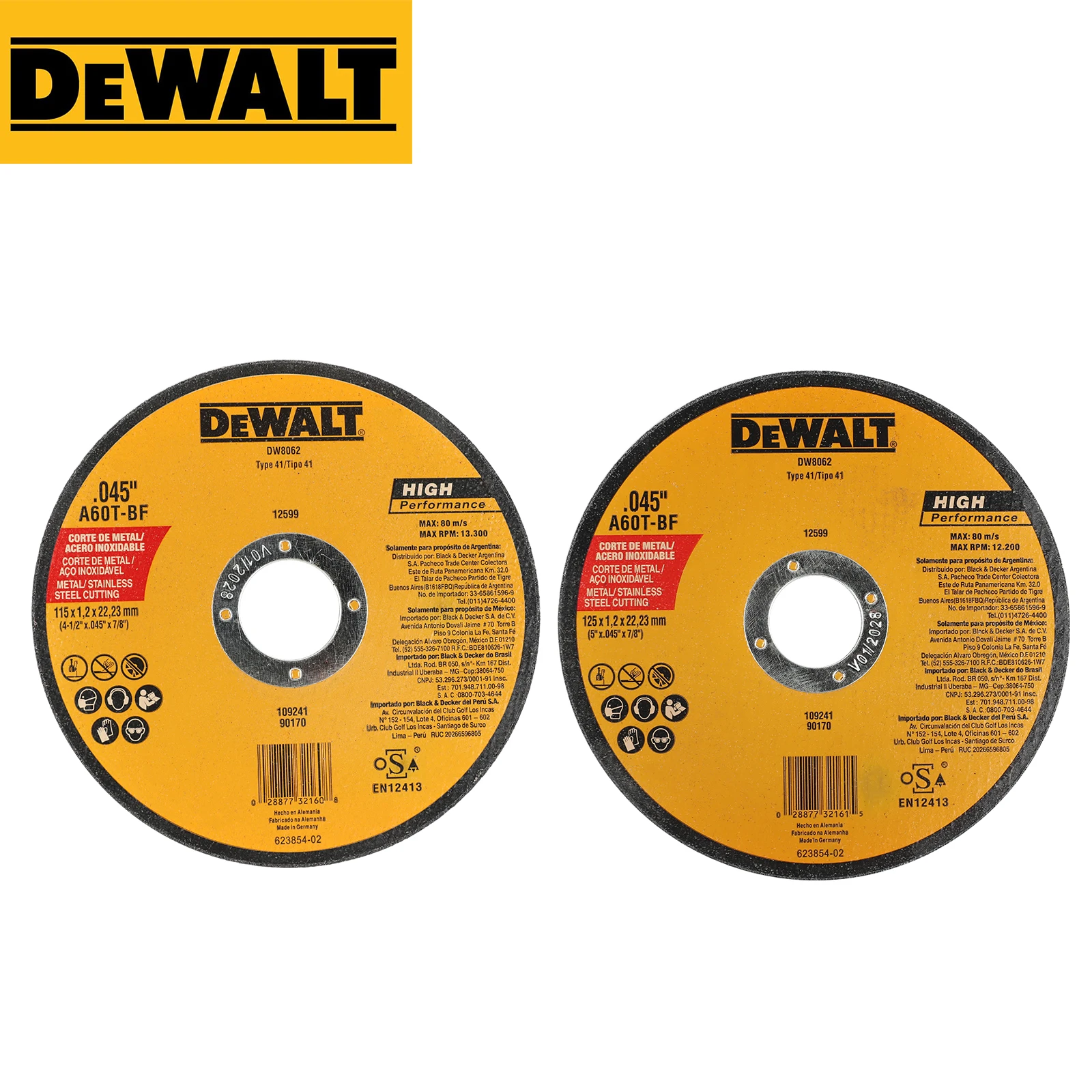 DEWALT DW8062 115/125MM saw blade woodworking/metal cutting/stone and other multifunctional cutting blade accessories
DEWALT DW8062 115/125MM saw blade woodworking/metal cutting/stone and other multifunctional cutting blade accessories