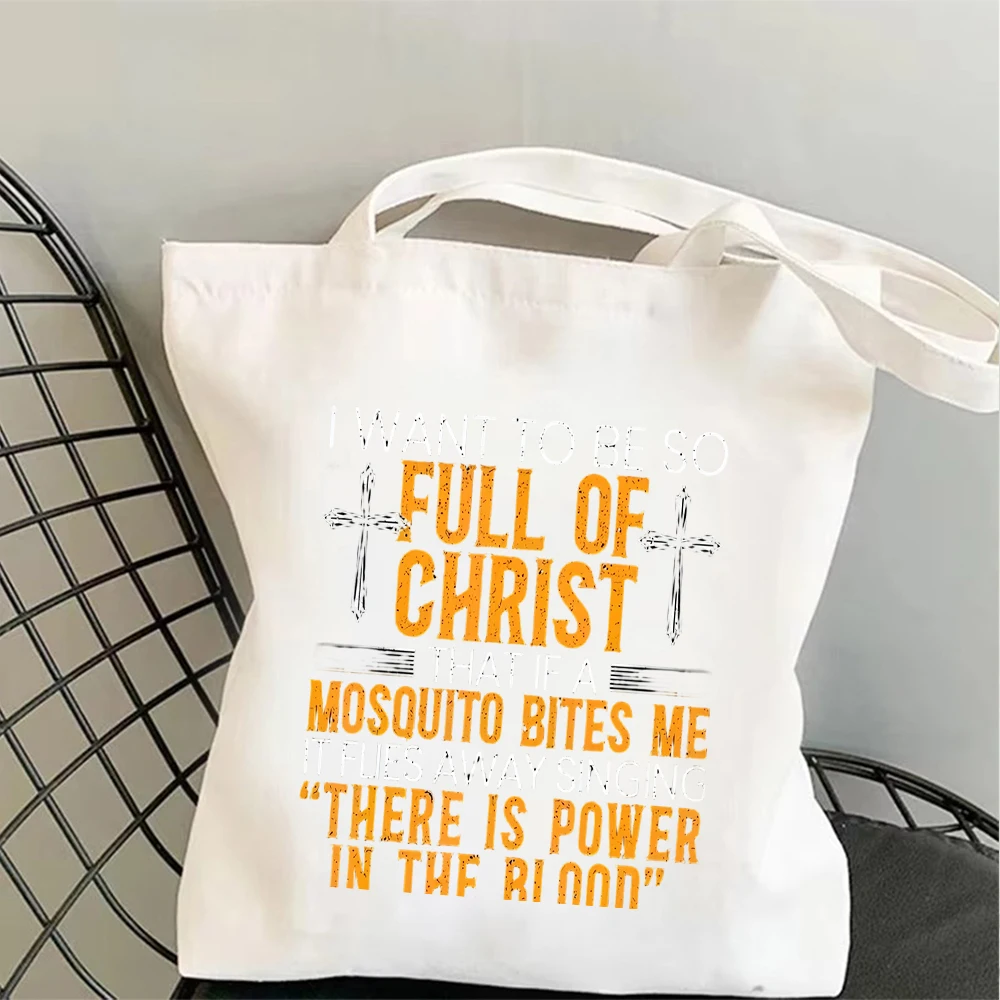 Funny Christian Quote Full Of Christ Mosquito Joke Print Canvas Tote Bag Perfect For Believers Church Trips And Daily Errands
Funny Christian Quote Full Of Christ Mosquito Joke Print Canvas Tote Bag Perfect For Believers Church Trips And Daily Errands