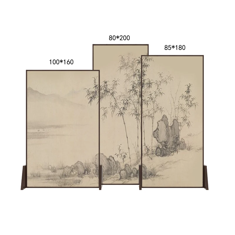 Medieval folding mobile partition, shading at the door of the living room and office, for the entrance tea room
Medieval folding mobile partition, shading at the door of the living room and office, for the entrance tea room