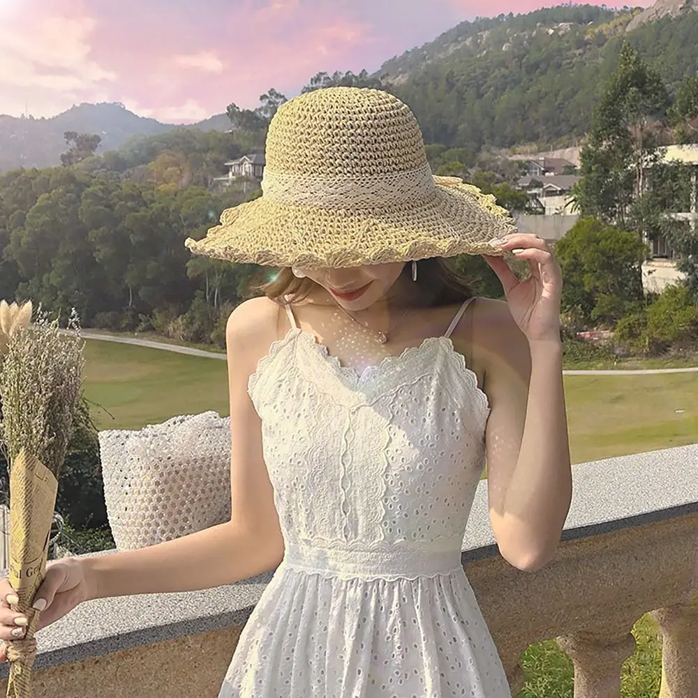Wide Brim Straw Hat Foldable Korean Version Big Lace Bow Sun Hat UV Protection Summer Hats Panama Lady
Wide Brim Straw Hat Foldable Korean Version Big Lace Bow Sun Hat UV Protection Summer Hats Panama Lady