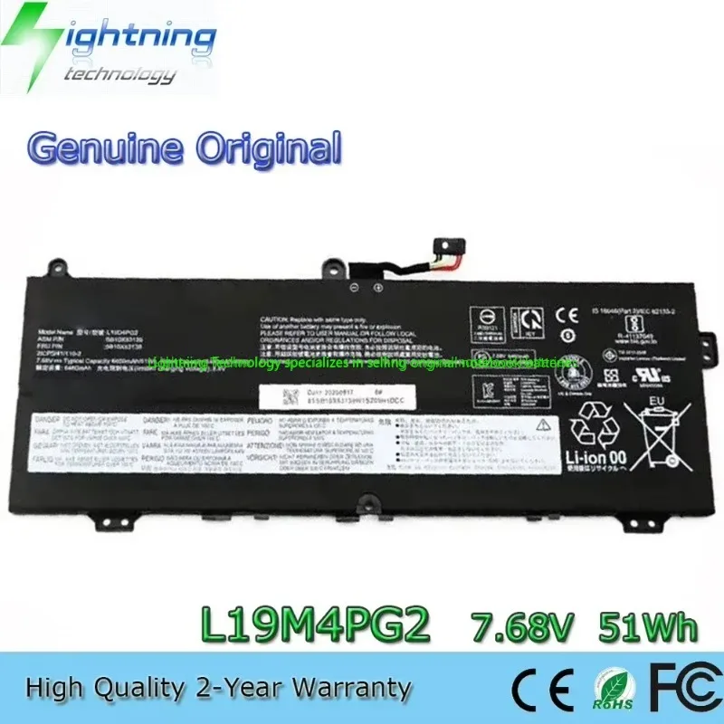 2025 Year Genuine L19M4PG2 7.68V 51Wh Notebook Battery for Lenovo Ideapad Chromebook Flex 5 CB-13IML05 L19D4PG2 L19L4PG2
2025 Year Genuine L19M4PG2 7.68V 51Wh Notebook Battery for Lenovo Ideapad Chromebook Flex 5 CB-13IML05 L19D4PG2 L19L4PG2