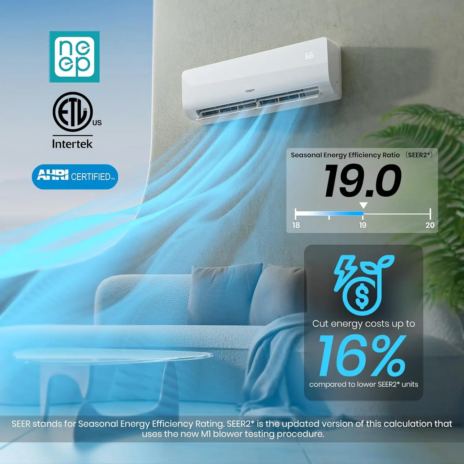 12000 BTU Mini Split AC & Heater, 19 SEER2 Ductless Inverter, WiFi & Alexa, 208-230V with 16ft Line Set, Custom
12000 BTU Mini Split AC & Heater, 19 SEER2 Ductless Inverter, WiFi & Alexa, 208-230V with 16ft Line Set, Custom