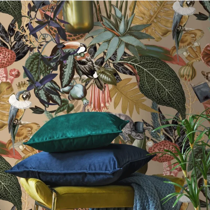 Dark Flower Bird Southeast Asian Mural Custom Nordic Watercolor Elk Design Wallpaper for Children's Room Animal Forest Restauran
Dark Flower Bird Southeast Asian Mural Custom Nordic Watercolor Elk Design Wallpaper for Children's Room Animal Forest Restauran