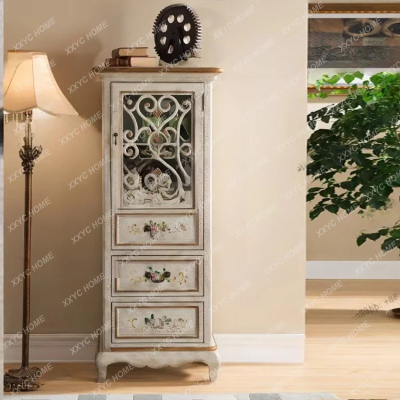 living room bucket cabinet solid wood retro hollow TV side cabinet
living room bucket cabinet solid wood retro hollow TV side cabinet
