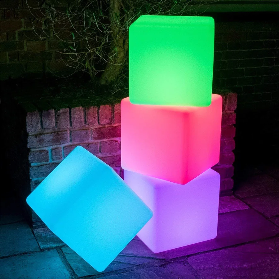 Battery Powered LED Luminous Cube Light Remote Control 16 Color Changing Glowing Seat Lamp Bar Garden Hotel Party Night Decor
Battery Powered LED Luminous Cube Light Remote Control 16 Color Changing Glowing Seat Lamp Bar Garden Hotel Party Night Decor