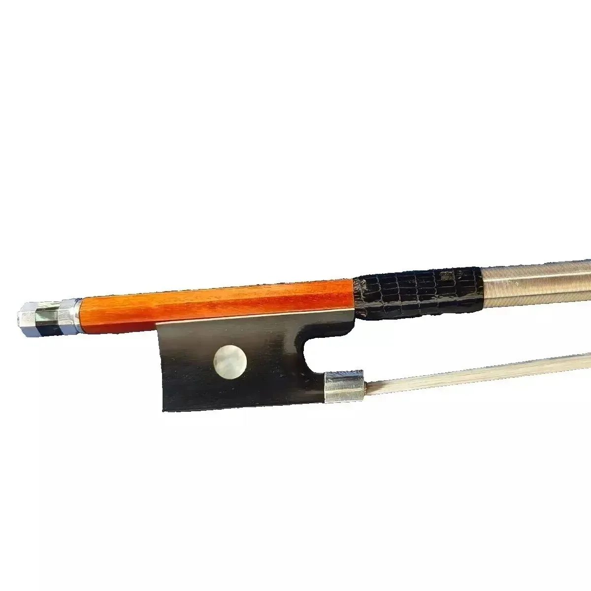 Hooqu Fine Brazil Wood 4/4 Violin Bow Silver Mounted Factory Hot Sales Wholesale Handmade Natural Horsehair Accept OEM Violin P
Hooqu Fine Brazil Wood 4/4 Violin Bow Silver Mounted Factory Hot Sales Wholesale Handmade Natural Horsehair Accept OEM Violin P