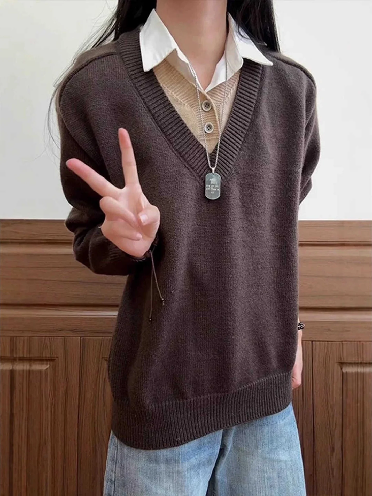 Caramel V-ne Knitted Sweater Men's Winter Warm Inner Wear Top Casual Sle Polyester Fiber Long Sve Button up irt
Caramel V-ne Knitted Sweater Men's Winter Warm Inner Wear Top Casual Sle Polyester Fiber Long Sve Button up irt