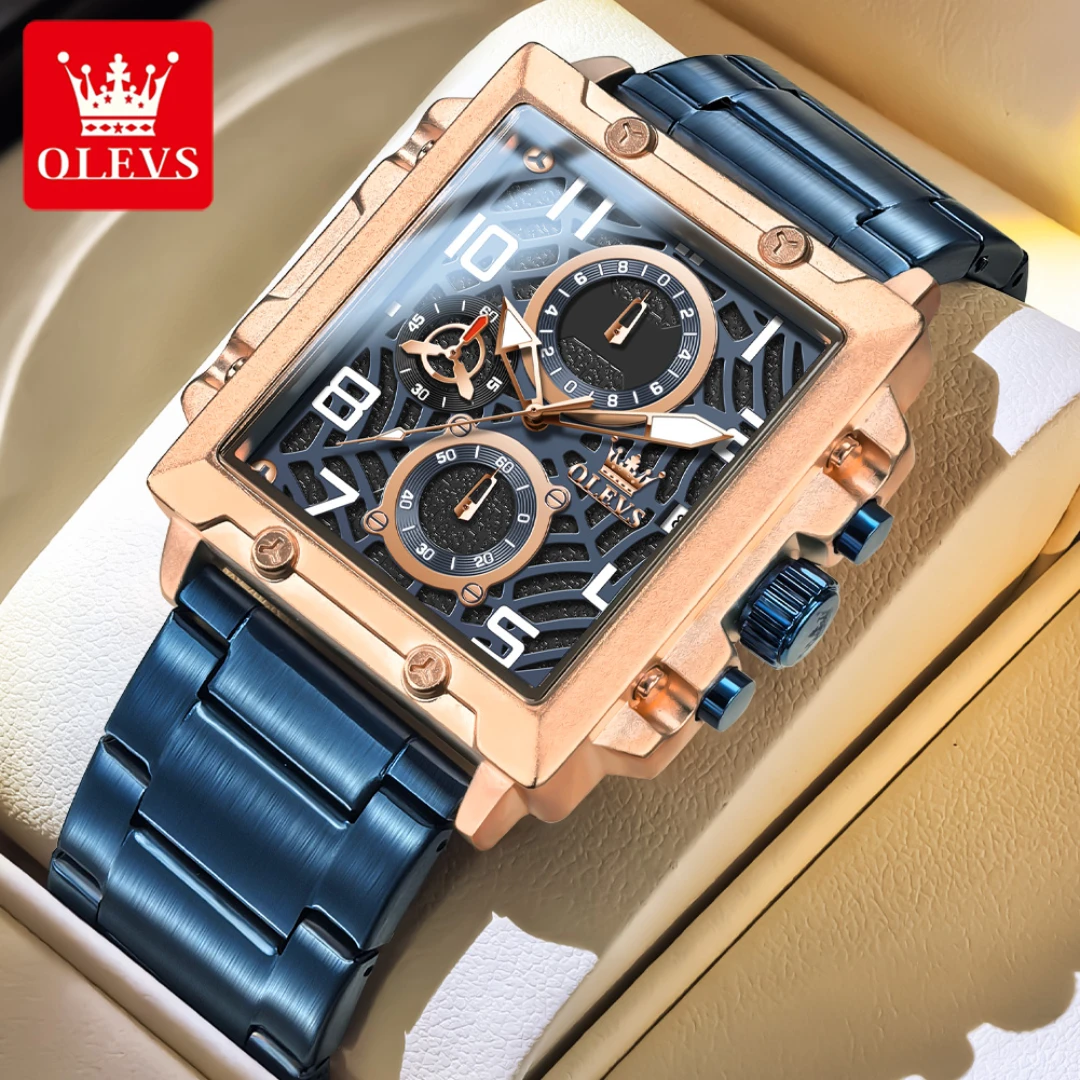 OLEVS 2958 Fashion Quartz Watch Gift Square-dial Stainless Steel Watchband Wristwatch Calendar Luminous Small second
OLEVS 2958 Fashion Quartz Watch Gift Square-dial Stainless Steel Watchband Wristwatch Calendar Luminous Small second