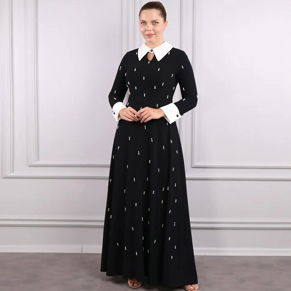 Exquisite Mother Of The Bride Dresses A-line Jersey 2024 Evening Dress Black&White O-Neck Pearl Button Formal Gown Maxi
Exquisite Mother Of The Bride Dresses A-line Jersey 2024 Evening Dress Black&White O-Neck Pearl Button Formal Gown Maxi