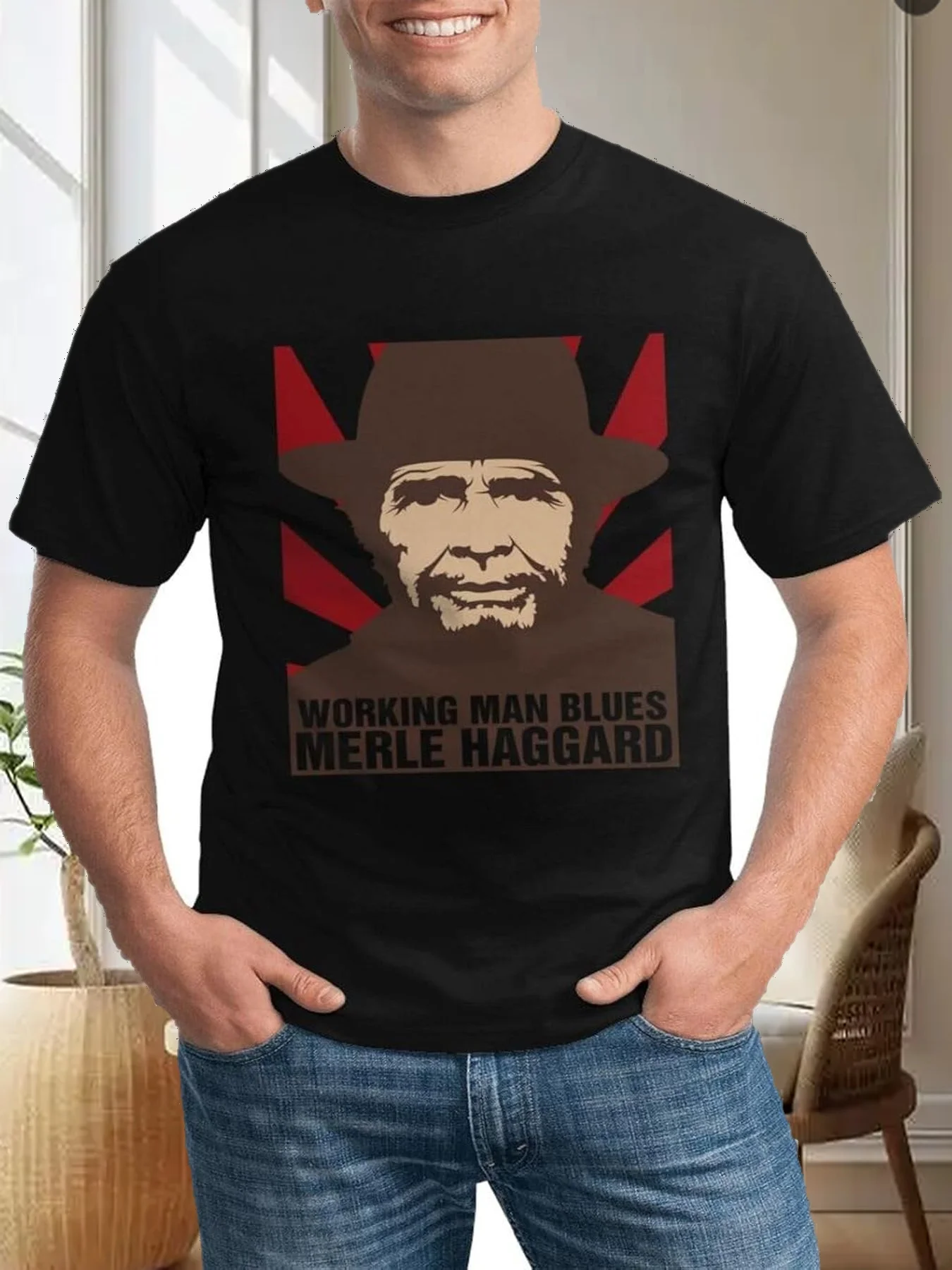 Рубашка Merle Haggard, мужская рубашка с коротким рукавом с узором, модные футболки с круглым вырезом, черные
Рубашка Merle Haggard, мужская рубашка с коротким рукавом с узором, модные футболки с круглым вырезом, черные