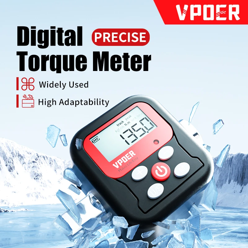 Digital Torque Wrench Adapter 1/4'' 3/8'' 1/2'' Electronic Torque Meter with LCD Display for Bicycle Motorcycle Car Maintenance
Digital Torque Wrench Adapter 1/4'' 3/8'' 1/2'' Electronic Torque Meter with LCD Display for Bicycle Motorcycle Car Maintenance