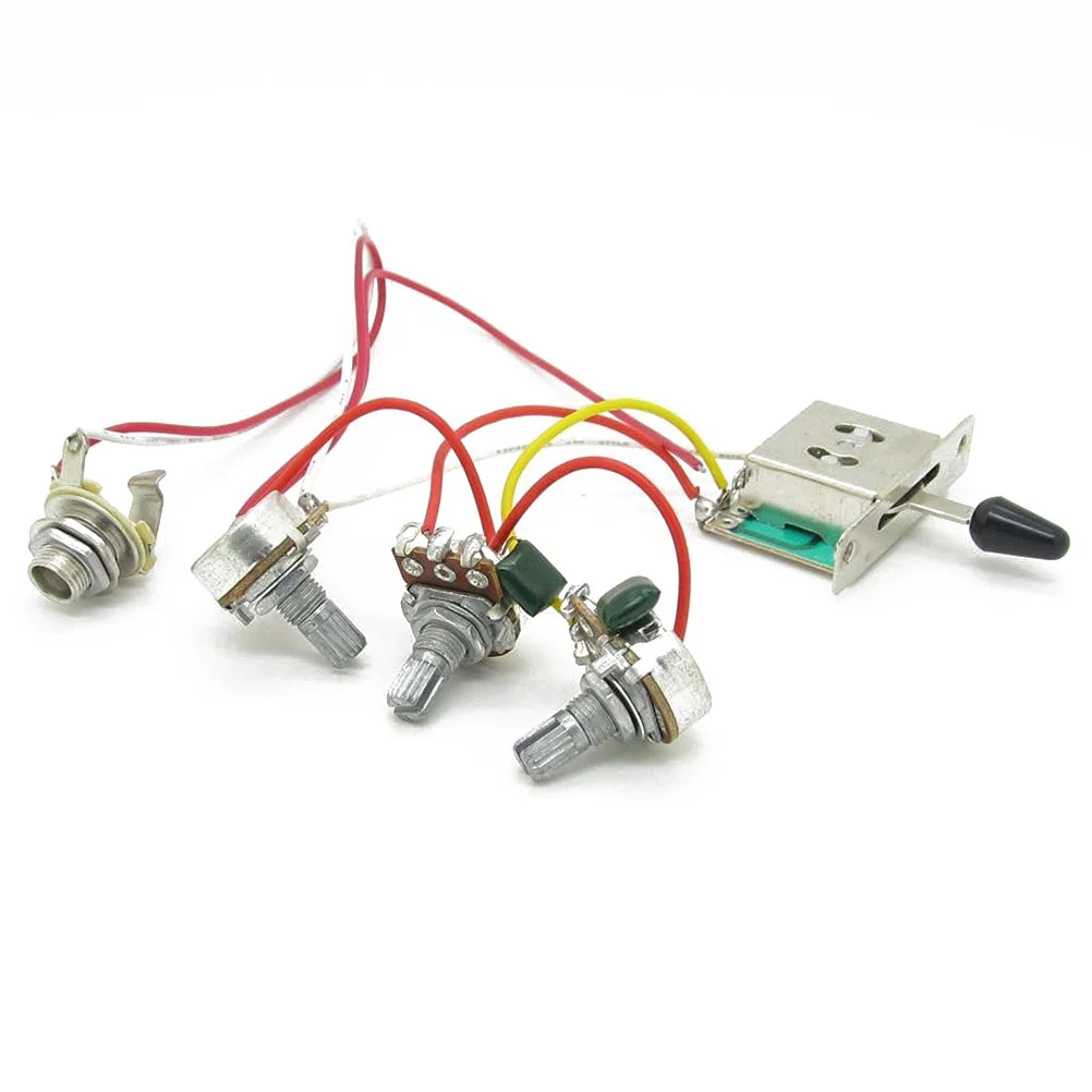 Wiring Harness Style Guitar 3x 500k Pots 1 Volume 2 Tone 5 Way Switch Control Wiring Harness
Wiring Harness Style Guitar 3x 500k Pots 1 Volume 2 Tone 5 Way Switch Control Wiring Harness
