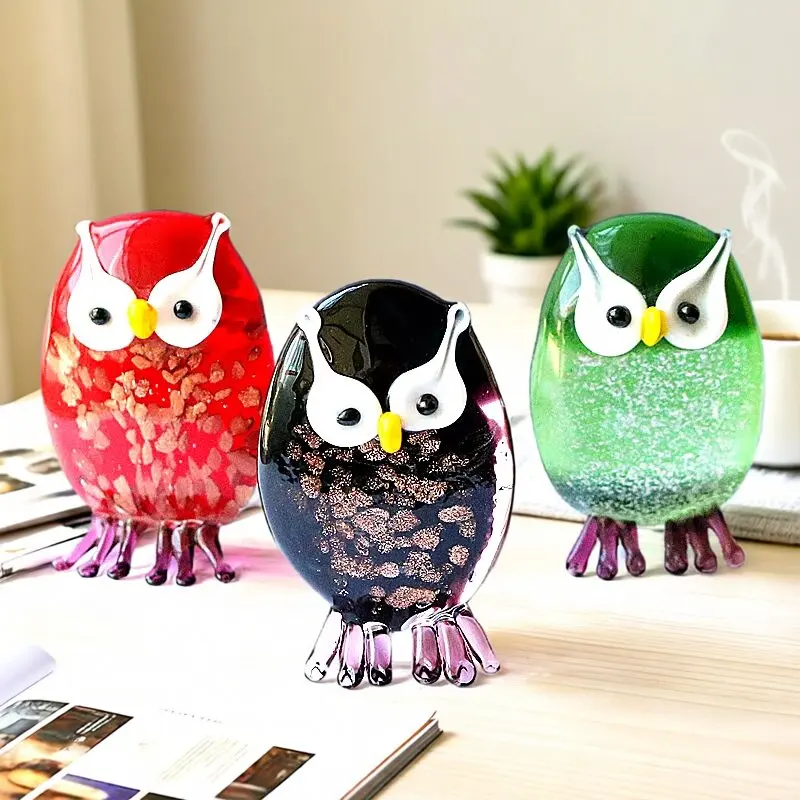 Handmade Murano Glass Owl Figurine Cute Mini Bird Animal Statue Ornament Home Table Decor Collectibl Perfect Holiday Party Gift
Handmade Murano Glass Owl Figurine Cute Mini Bird Animal Statue Ornament Home Table Decor Collectibl Perfect Holiday Party Gift