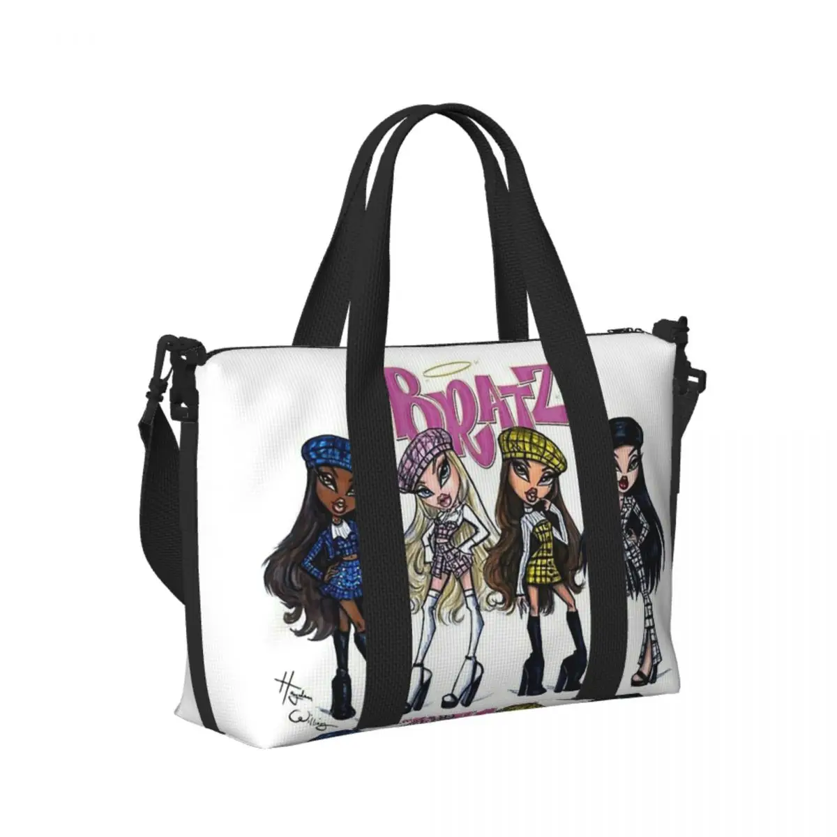 Custom Bratz Rock Angelz Doll (14) Beach Travel Bag Large Capacity Tote Bags for Gym Sport Women Shopping Duffle Shoulder Bag
Custom Bratz Rock Angelz Doll (14) Beach Travel Bag Large Capacity Tote Bags for Gym Sport Women Shopping Duffle Shoulder Bag