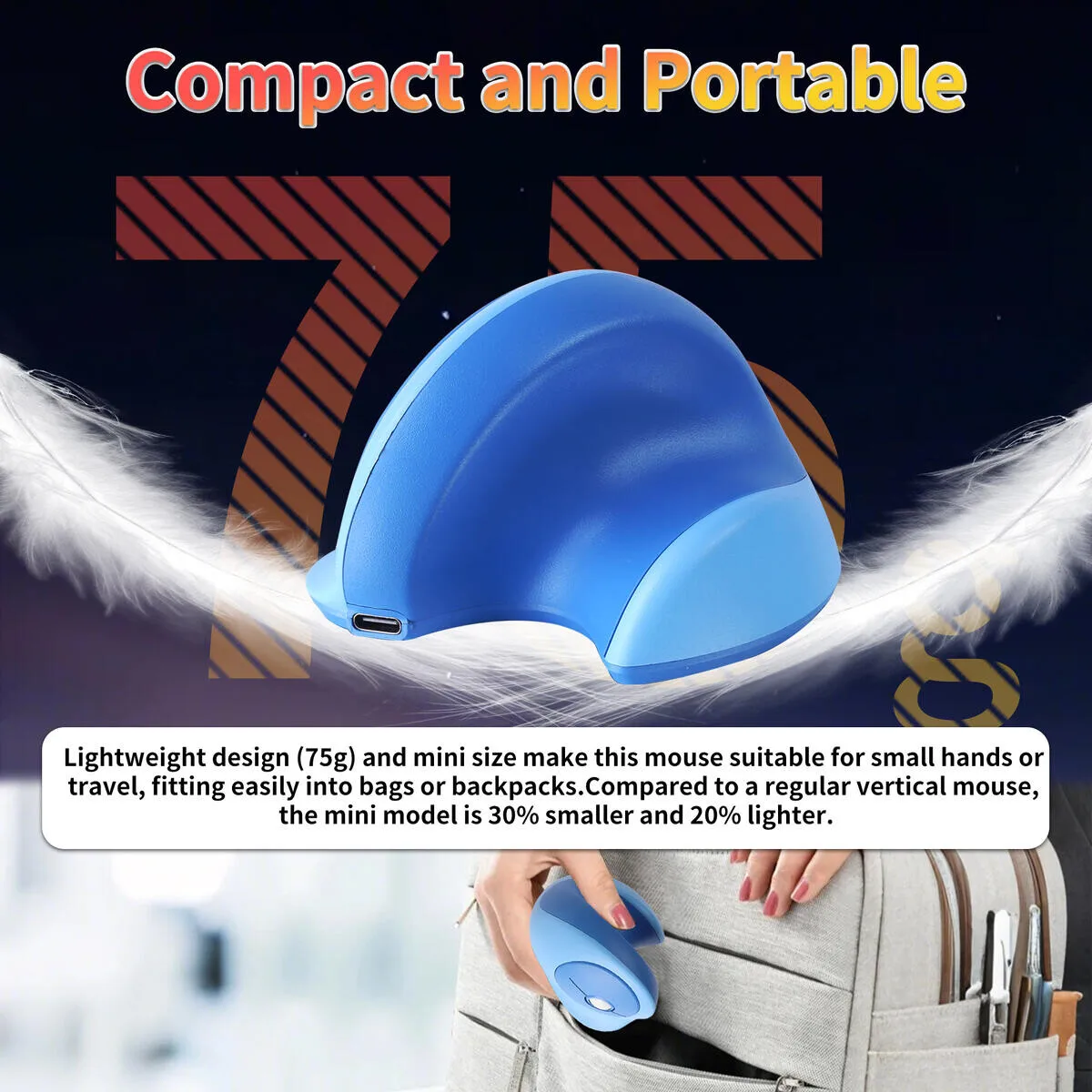 Ergonomics Vertical Wireless Bluetooth Dual-Mode Small Mouse Rechargeable Long Endurance Silent Click Mice For PC Laptop Phone
Ergonomics Vertical Wireless Bluetooth Dual-Mode Small Mouse Rechargeable Long Endurance Silent Click Mice For PC Laptop Phone