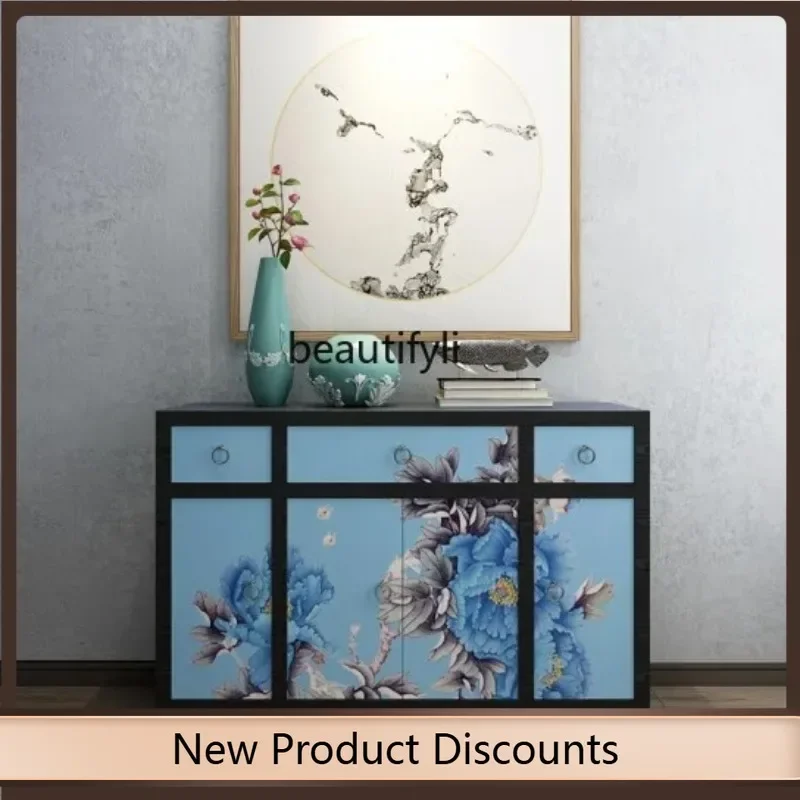 New Chinese-style entrance cabinet, dining side cabinet, solid wood decorative cabinet, locker, living room painted furni
New Chinese-style entrance cabinet, dining side cabinet, solid wood decorative cabinet, locker, living room painted furni