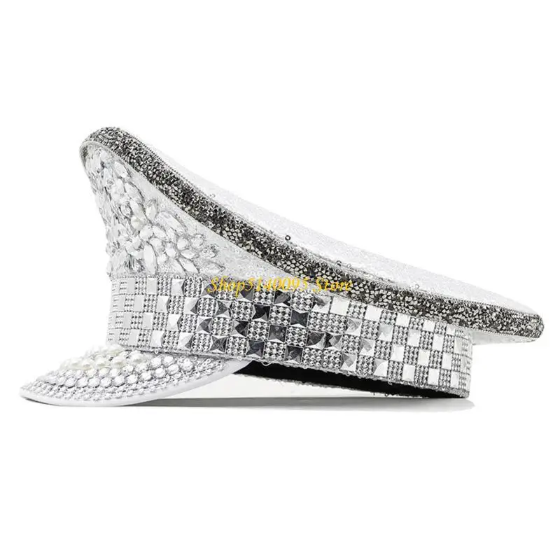 Dxae Sparkling Rotsestones Marine Hat с прохладным стилем заклепки для ночного клуба
Dxae Sparkling Rotsestones Marine Hat с прохладным стилем заклепки для ночного клуба