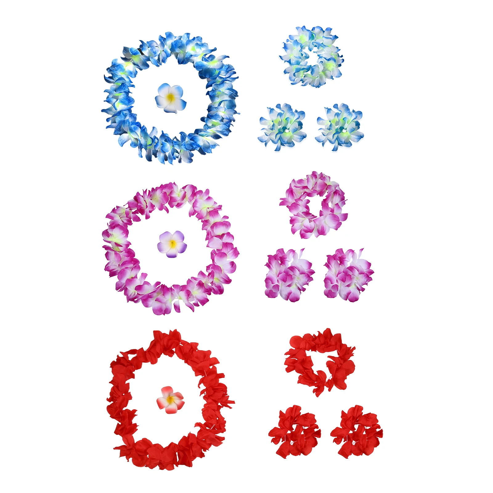 3 Sets Hawaiian Leis Costume Tropical Party Luau Decoration Supplies Elastic Headb Bracelet Plumeria Hair Clip Red Blue
3 Sets Hawaiian Leis Costume Tropical Party Luau Decoration Supplies Elastic Headb Bracelet Plumeria Hair Clip Red Blue