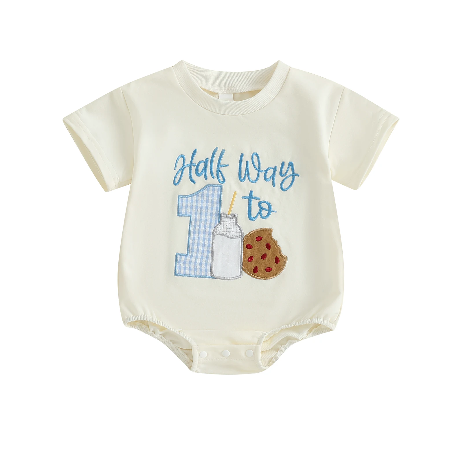 Baby Boy Birthday Jumpsuit Short Sleeve Round Neck Letter Number Biscuit Embroidery Romper
Baby Boy Birthday Jumpsuit Short Sleeve Round Neck Letter Number Biscuit Embroidery Romper