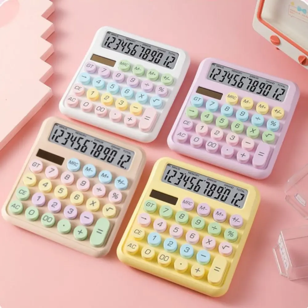 Solar Powered 12 Digits Calculator Dual Power Supply Widscreen Candy Color Calculator Mechanical Keyboard Dopamine Calculator
Solar Powered 12 Digits Calculator Dual Power Supply Widscreen Candy Color Calculator Mechanical Keyboard Dopamine Calculator