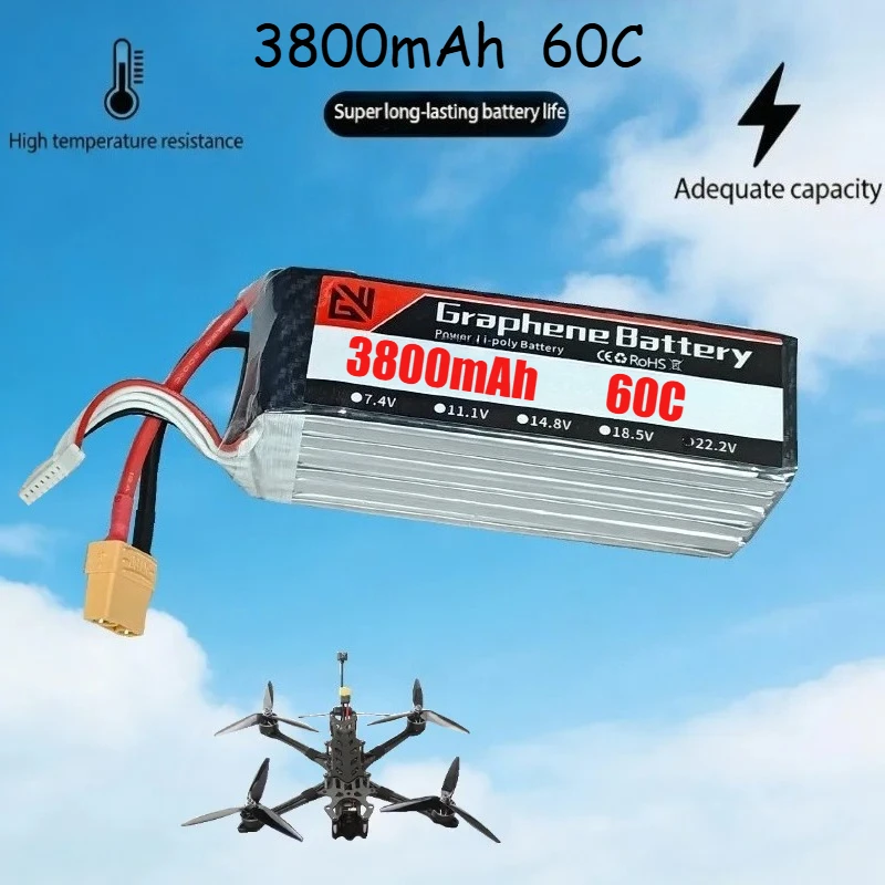 3800mAh 6S 22.2V 60C Lithium Battery for RC Cars, Models, Boats, RC Helicopters and FPV Drones
3800mAh 6S 22.2V 60C Lithium Battery for RC Cars, Models, Boats, RC Helicopters and FPV Drones