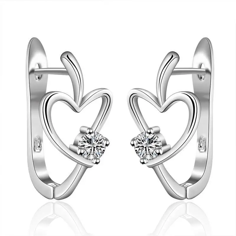 Fine 925 Sterling Silver Heart Earrings Fashion Cute Nice Noble Luxury Elegant Gift Women Shiny Crystal Zircon Earring
Fine 925 Sterling Silver Heart Earrings Fashion Cute Nice Noble Luxury Elegant Gift Women Shiny Crystal Zircon Earring