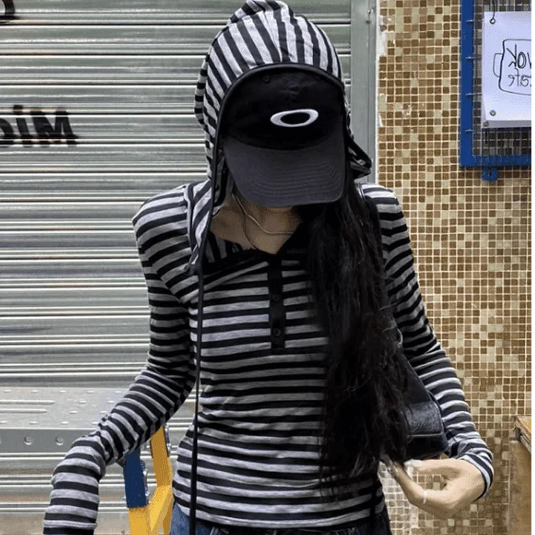 Striped Hoodie Slimming Long Sleeved Knitted Base Fashionable Pullover Autumn Casual Graphic T Shirts Y2k Clothes Ropa Mujer
Striped Hoodie Slimming Long Sleeved Knitted Base Fashionable Pullover Autumn Casual Graphic T Shirts Y2k Clothes Ropa Mujer