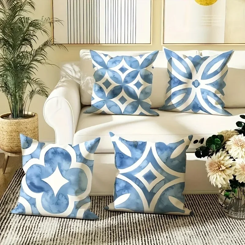 Blue Geometric Decorative Pillowcase, Ultra-Soft Polyester Material Living Room Sofa Back Car Pillowcase Home Decoration
Blue Geometric Decorative Pillowcase, Ultra-Soft Polyester Material Living Room Sofa Back Car Pillowcase Home Decoration
