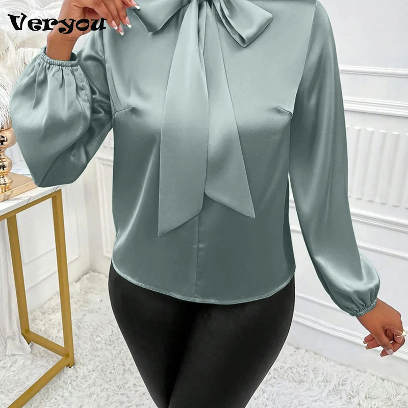 Элегантная шелковая рубашка, женская весенне-осенняя новая атласная блузка с длинным рукавом, женские модные рубашки с бантом для женщин
Элегантная шелковая рубашка, женская весенне-осенняя новая атласная блузка с длинным рукавом, женские модные рубашки с бантом для женщин